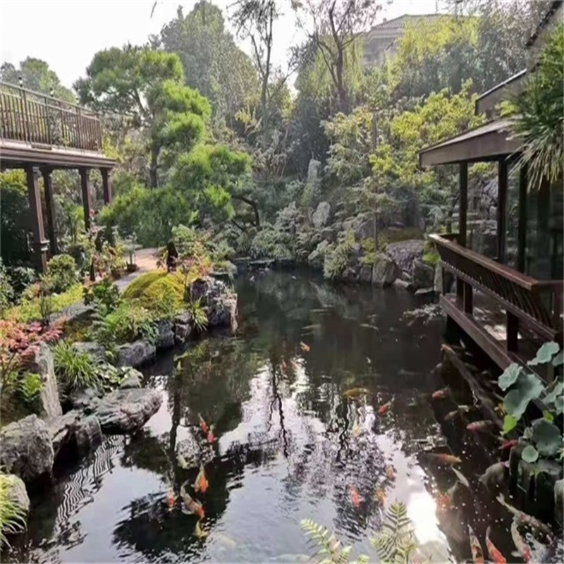 绍兴庭院小型鱼池假山图片