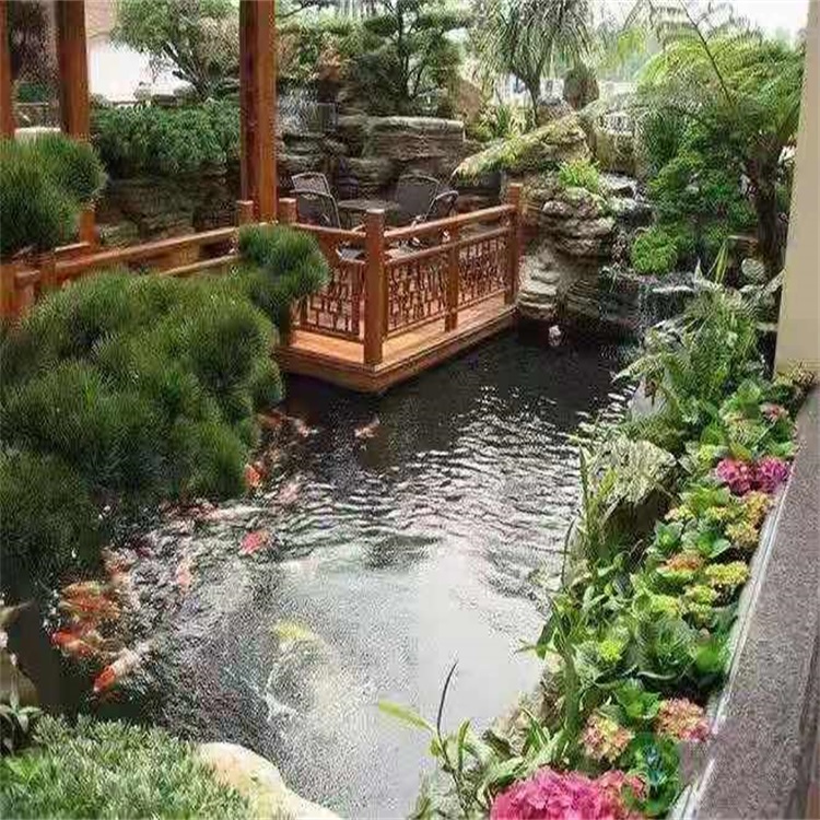 绍兴庭院设计鱼池假山建造图